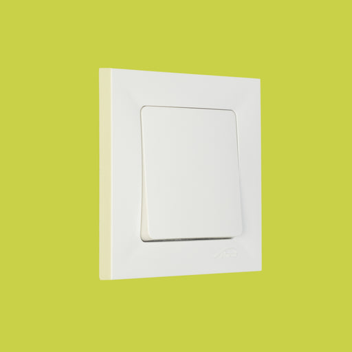 Almera SURFACE ONE WAY SWİTCH 95011101 1 კლავიშიანი ჩამრთველ-გამომრთველი, თეთრი 10A 250V