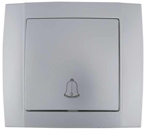 Almera WEST BELL SWİTCH 93042107 ზარის საკონტროლო ჩამრთველი, ვერცხლისფერი 10A 250V