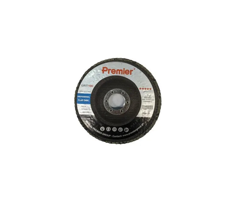 Premier ლითონის სახეხი დისკი 125 x 22 მმ #120