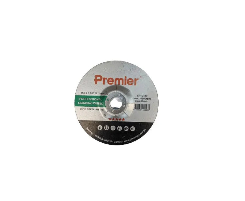 Premier ლითონის საპრიალებელი დისკი 150 x 6.0 x 22 მმ