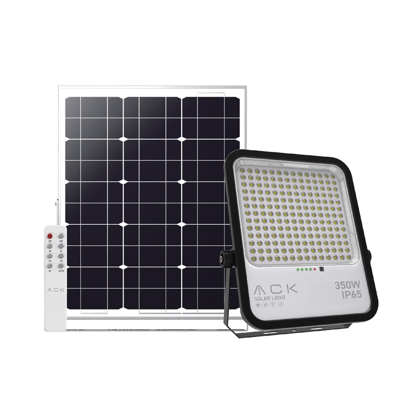 ACK  350W გარე განათება პულტით, მზის ენერგიაზე, მოძრაობის სენსორი  6500 კანდელი IP 65  3850 ლუმენი ზ