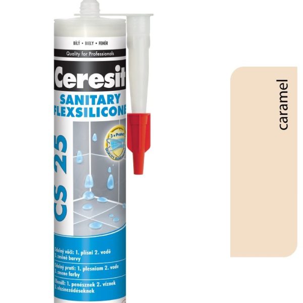 ფუგა სილიკონიანი ceresit CS 25 კარამელი