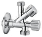 Albertoni 1/2x3/8x3/4 ორმაგი ვენტილი მოკლე