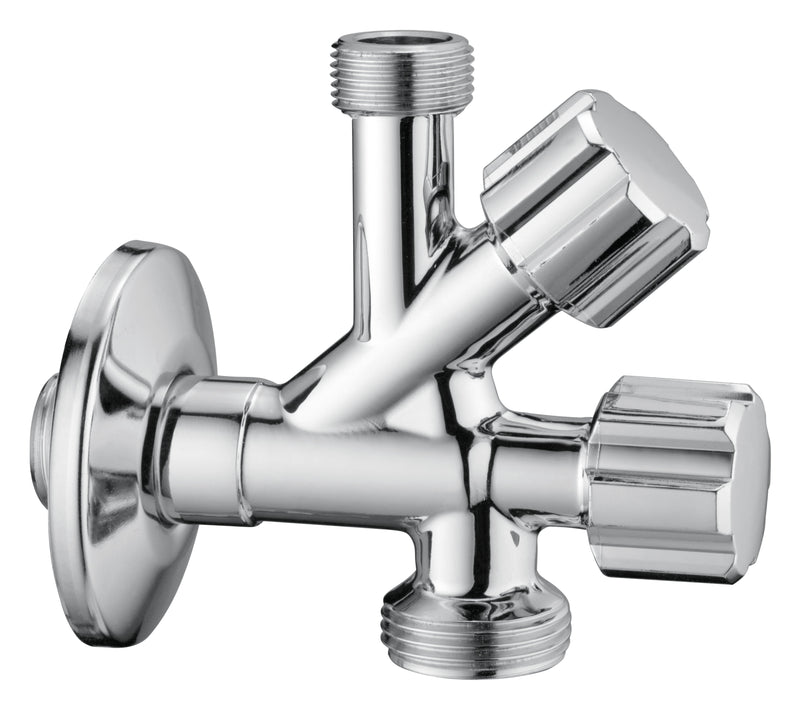 Albertoni 1/2x1/2x3/4 ორმაგი ვენტილი მოკლე