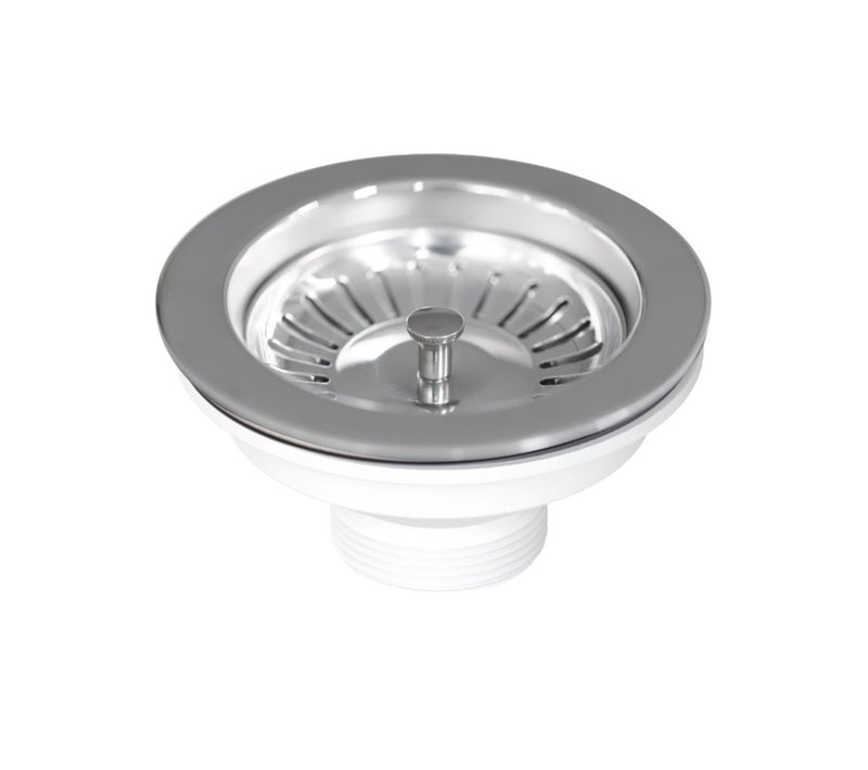 L.B. PLAST სამზარეულოს სიფონის თავი G1½ ხრახნით - უჟანგავი ფოლადი