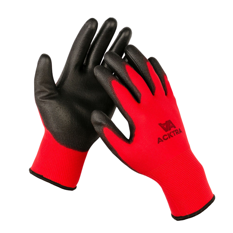 ლატექსის სამუშაო ხელთათმანი წითელი-შავი BRAVO