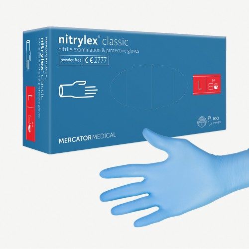 nitrylex classic blue L - nitrile powder-free gloves