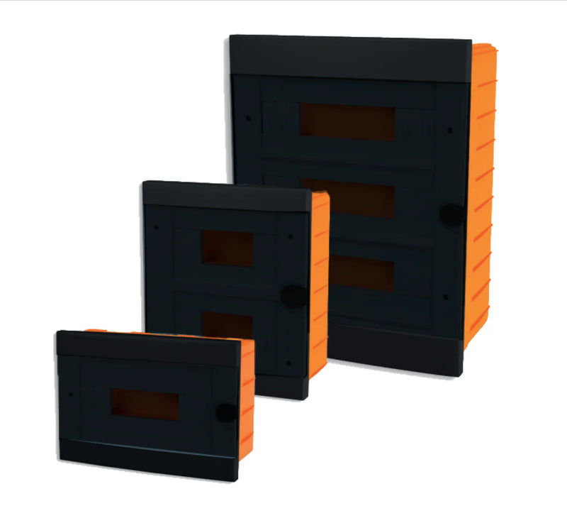 ARS/342596 პლასტმასის გამანაწილებელი ფარი შიდა შავი 12 DISTRUBUTION BOX FLUSH BLACK