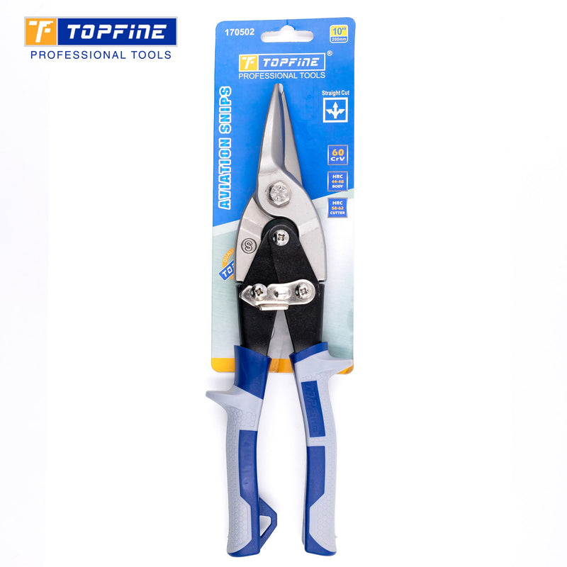 ლითონის საჭრელი მაკრატელი 10" 250მმ TOPFINE პროფილის