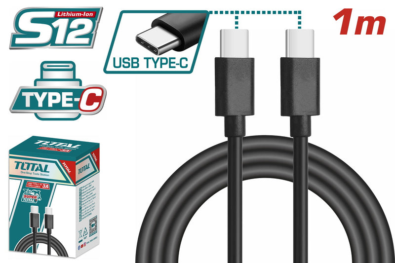 USB C დამტენი 3A, 1მ, type C