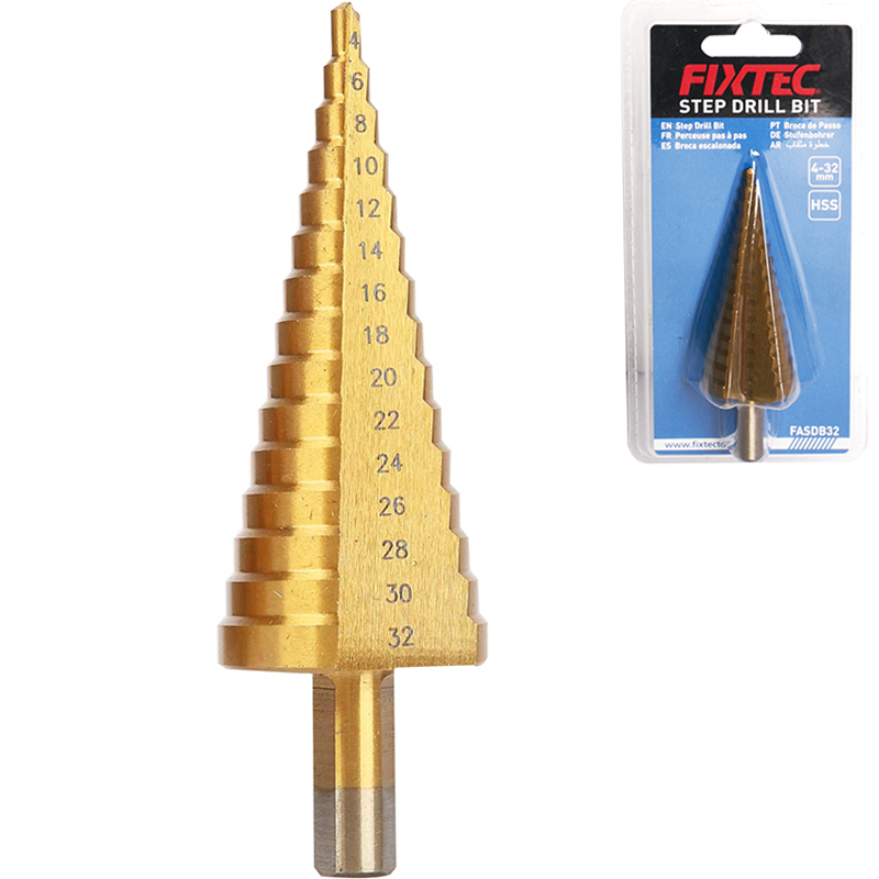 ბურღი პირამიდა 4-32MM / 4-32MM STEP DRILL BIT