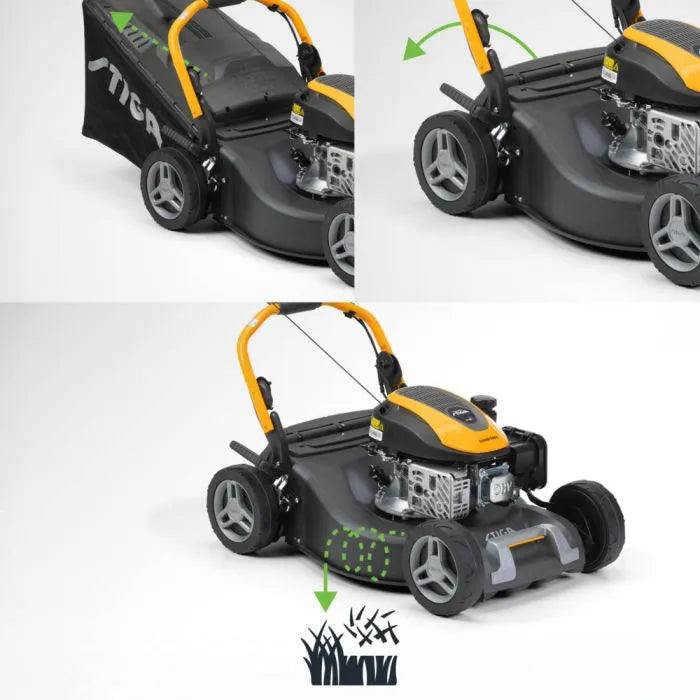 ბალახის გაზონის საკრეჭი მანქანა ბენზინზე Petrol lawn mower STIGA Collector 548 S
