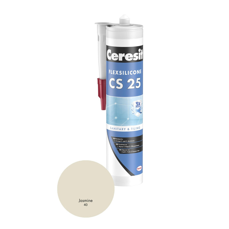 ფუგა სილიკონიანი ceresit CS 25 ჟასმინი