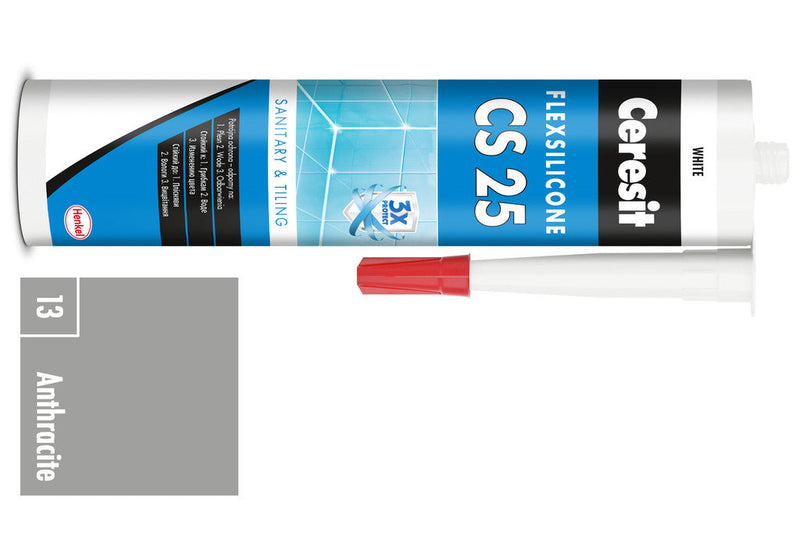 ფუგა სილიკონიანი ceresit СS 25 ანტრაციტი
