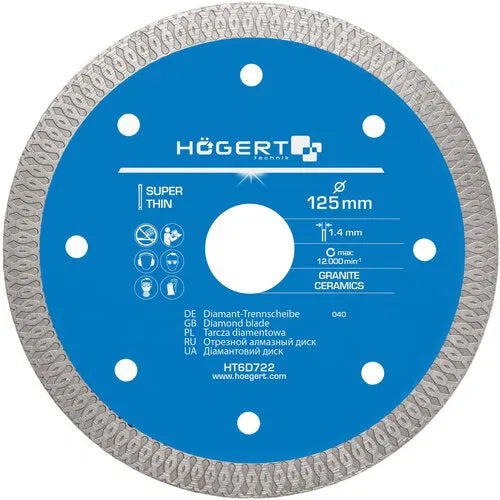 HT6D722 საჭრელი დისკი კერამიკული ფილის 125 მმ Diamond Blade for ceramic tile 125 mm (50/100)
