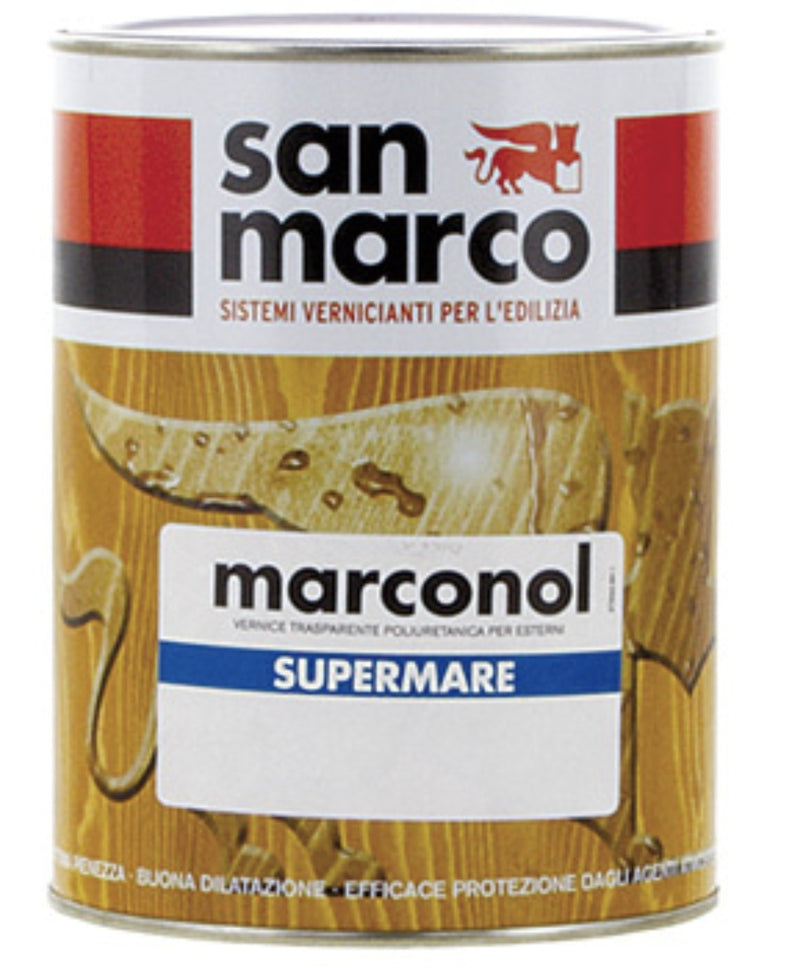 MARCONOL SUPERMARE SATINATA ხის დამცავი ლაქი ატლასისებრი ეფექტი, 2.5 ლ. დაფარვა 40-45მ²   2 ფენად. 8480638/2.5-STD