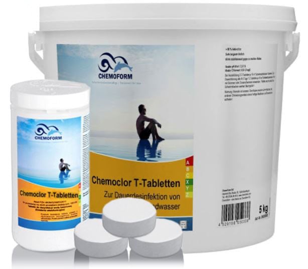 აუზის ქიმია - CHM / ქლორი / ტაბლეტი / ChemochlorT200 / Trichloroacetic acid / 1kg / 90% /