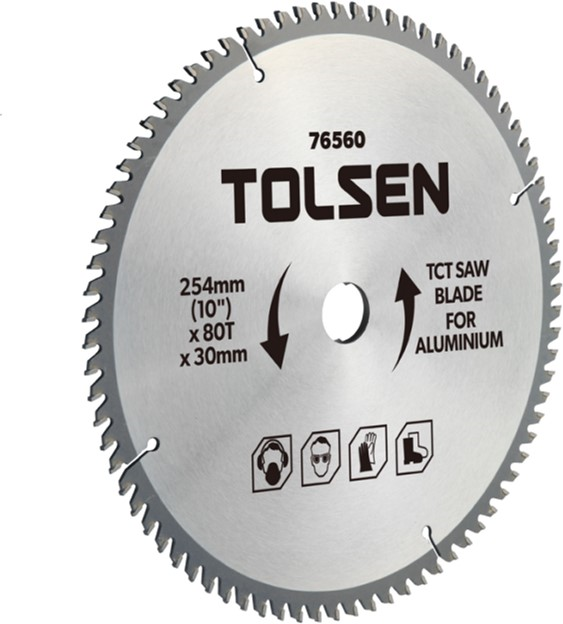 TOLSEN TOL924-76560 ხის საჭრელი მეტალის დისკი 254MM