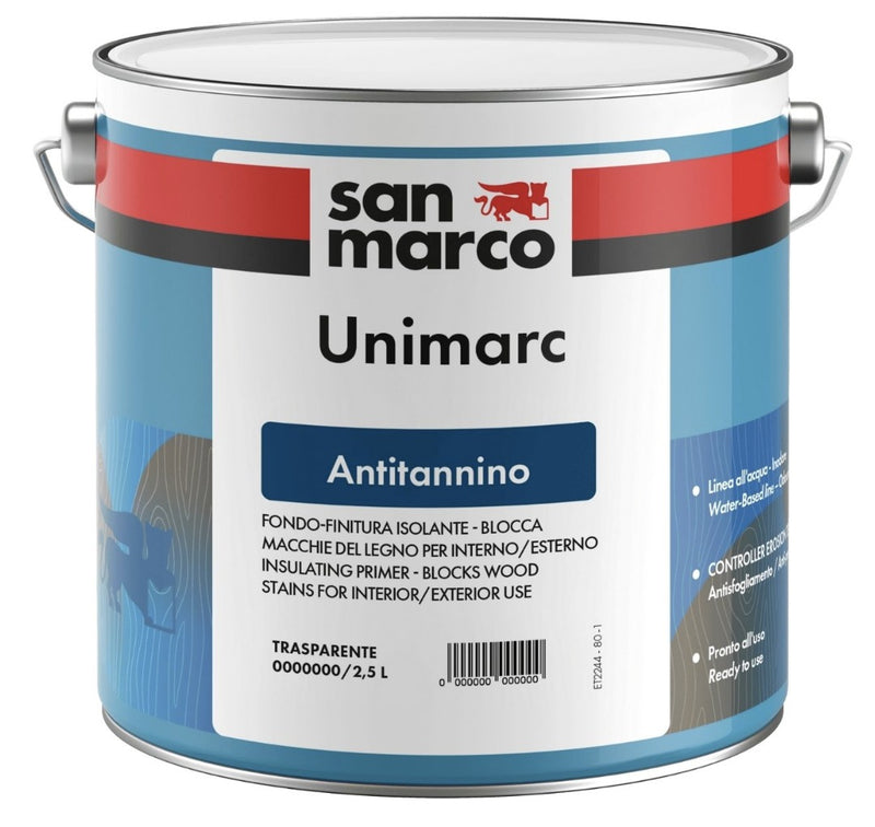 UNIMARC ANTITANNINO ხის საღებავი 0,75 ლ. დაფარვა 7-8მ² 2 ფენად. 3390019/0.75-STD