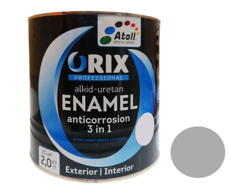 ემალი ანტრაციტი პრიალა ანტიკოროზიული Color ORIX  RAL 7022  2,0 კგ