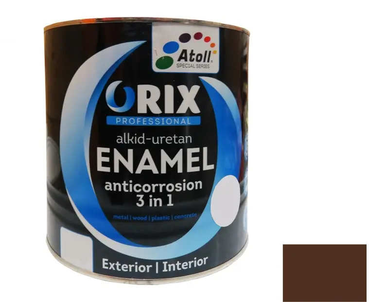 ემალი ყავისფერი ანტიკოროზიული Color ORIX  RAL 8017  0,8 კგ