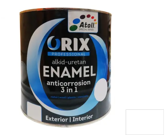 ემალი თეთრი ანტიკოროზიული Color ORIX  2.4 კგ RAL 9010